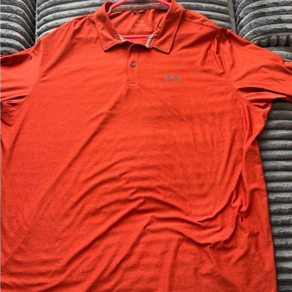 KUIU Men's Orange Polo Shirt